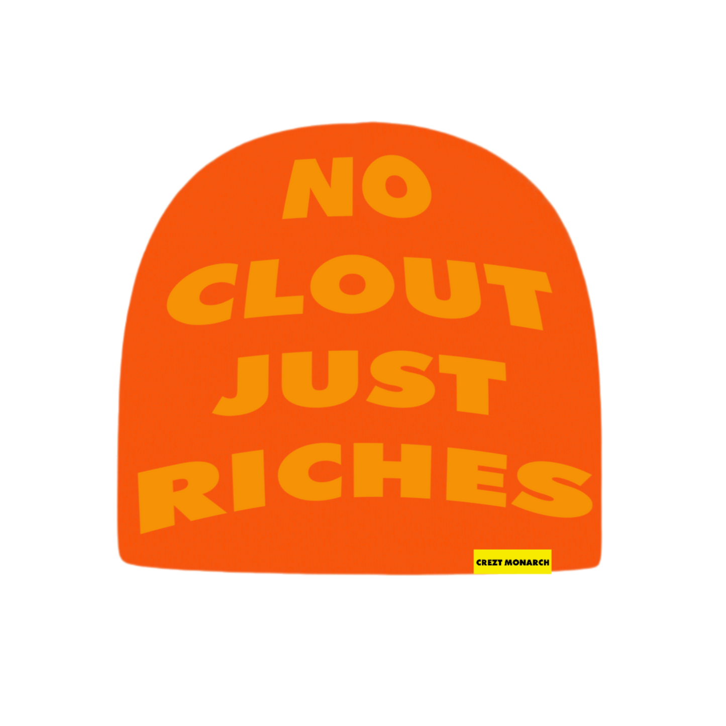 “NO CLOUT” Beanie (Orange)